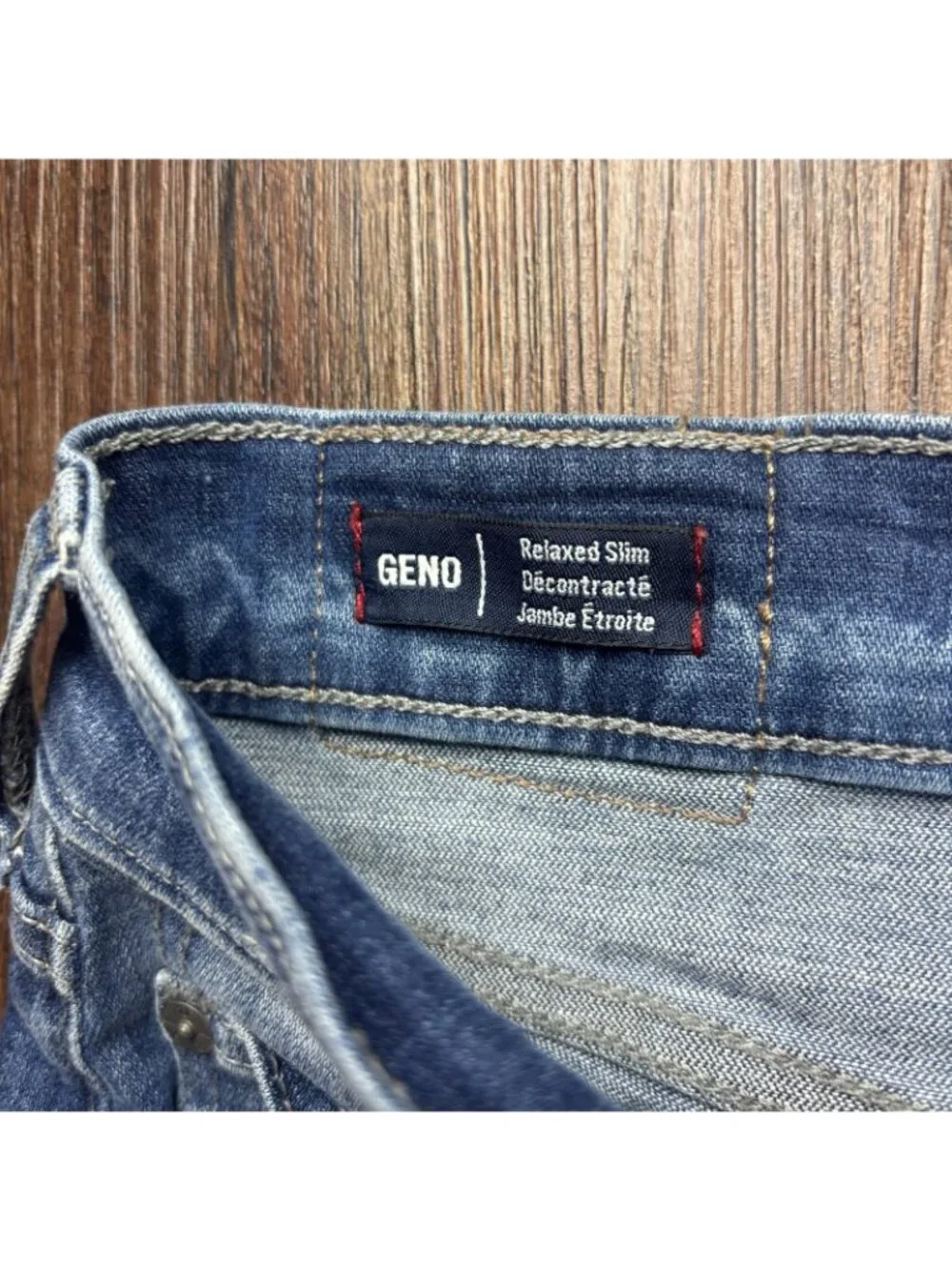 True Religion Geno Relaxed Slim Biker Jeans Distressed Medium Wash Men’s Size 38